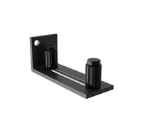 Amig - Guide inférieur double porte coulissante - Jusqu'à 55 mm - Double rouleau nylon silencieux - Stabilité renforcée - Acier noir durable - Mod. SD021