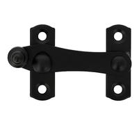 Amig - Heurtoir noir pour volets avec attache inversée Mod. 3 | 75 x 46 mm | Fermeture de sécurité anti-choc et rupture pour fenêtres | En acier | Avec vis