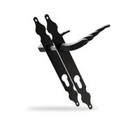 Amig - Jeu de 2 Poignées avec Trou de Clé | Plaque en Acier | 250 x 28 mm | Noir | Poignées en Zamak | Carré de 8 mm | Plaque étroite sans ressort