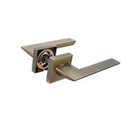 Amig - Jeu de poignées de porte | Mod. ZAHORA | 52 x 146 mm | Avec bec verseur | Design élégant et simple | Poignée ergonomique | Cuir zamak