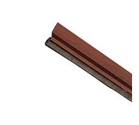 Amig - Joint pour portes d'entrée ou intérieures | Joint adhésif à poser par-dessus | Brosse à poils | Lame de plastique entre les brosses | 1 mètre | Sapelli | Aluminium