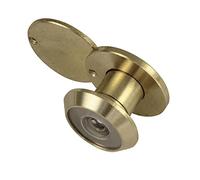Amig - Judas avec Lentille Super Angulaire pour Portes Intérieures et Extérieures | Viseur avec Couvercle de Confidentialité | Laiton | Couleur Dorée | 14 mm | Épaisseur de la Porte 15-25 mm