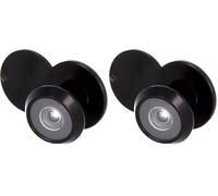 Amig - Judas de porte | Objectif super angle | pour portes d'entrée intérieures et extérieures | Couleur noir mat | Acier | Dimensions : diamètre 14 mm | Épaisseur de porte 15-25 mm (Lot de 2)