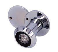 Amig - Judas de Porte Superangle en Laiton | Vision Large pour Sécurité | Facile à Installer | Résistant aux Rayures | Chrome Brillant, Diamètre 14 mm, Laiton Chrome Brillo