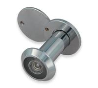 Amig - Judas de porte | Objectif super angle | Pour portes d'entrée intérieures et extérieures | Couleur chrome brillant | Acier | Dimensions : diamètre 14 mm | Épaisseur de porte 35-60 mm
