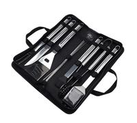 Amig - Kit 10 Accessoires pour Barbecue - Acier Inoxydable - Ensemble Complet d'Ustensiles - Accessoires Pratiques et Présentation Soignée pour Cadeau - Mod. AM03