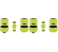 Amig - Kit De Connecteur De Tuyau | 3 Composants | 2 Raccords Rapides De 3/4" Et 1 Manchon De Connexion | Accessoires Idéaux Pour Le Jardinage | Plastique ABS | Vert Pistache (Lot de 2)