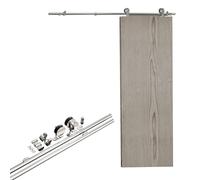 Amig - Kit porte coulissante en bois - Guide 186 cm en acier inoxydable 18-8 mat - 80 kg maximum - Mod. SD002