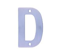Amig Lettre D en acier inoxydable pour vis intérieure et extérieure | 100 mm | très résistant | pour portails, murs ou façades | finition argentée