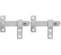 Amig - Levier De Volet pour Portes, Fenêtres et Volets | 80 X 46 mm | Crochet Pour Portes, Fenêtres et Volets | Serrure Intérieure et Extérieure | Acier Inoxydable 18/8 Plaqué Argent Brillant