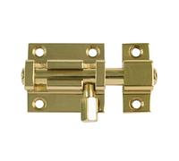 Amig - Loquet à mortaiser pour portes Mod.700 | 80 x 37 mm | Loquet de sécurité pour verrouillage horizontal ou vertical | Laiton avec finition or poli | Ancres à vis incluses