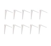 Amig - Lot de 10 Équerres d'étagère murale | Console pour étagère | Support étagère en Acier | Coleur: Blanc | Dimensions: 450 x 400 | Poids max.: 35 kg