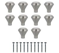 Amig - Lot de 10 Poignées pour meubles - Ø32 Mm - Couleur Nickel Brossé -En Aluminium -Pour tiroirs et armoires (cuisine/salle de bain). Style moderne décoratif et usage confortable- Mod. 828