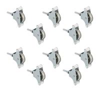 Amig - Lot de 10 poulies pour étendoir à Linge | Acier | Galet métallique de 39 mm | Vis de Fixation et Guides Inclus | pour intérieur et extérieur