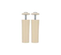 Amig - Lot de 2 butées pour Volets roulants, en Plastique Ivoire | Amortisseur avec vis M5 antirouille et rondelle extérieure | Résistantes aux intempéries | Longueur : 40 mm