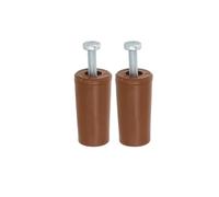 Amig - Lot de 2 butées pour Volets roulants, en Plastique Marron | Amortisseur avec vis M5 antirouille et rondelle extérieure | Résistantes aux intempéries | Longueur : 40 mm