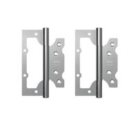 Amig - Lot de 2 charnières | 100 x 63,5 x 2,5 mm | Recommandée pour les portes | Ouverture et fermeture silencieuses | Acier inoxydable mat | Inclus visserie