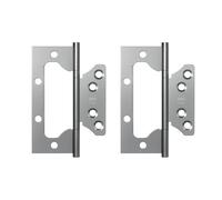 Amig - Lot de 2 charnières | 100 x 75,5 x 2,5 mm | Recommandée pour les portes | Ouverture et fermeture silencieuses | Acier inoxydable mat | Inclus visserie