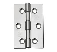 Amig | Lot de 2 charnières fixes sans bords | 60 x 50 mm | Modèle 2002 | Acier inoxydable 18/8 | Canto carré | Installation et utilisation facile | Grande fixation pour votre mobilier | Bricolage