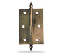 Amig - Lot de 2 Charnières pour meubles - Ouverture main Droite - Acier Cuir - 70 x 43 x 1,2 mm - Démontable, Bord Carré et Sans Finition