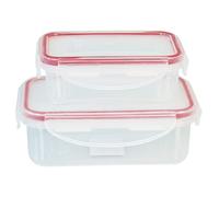 Amig - Lot de 2 conteneurs Hermétiques Polyvalents | Empilables et Transparent | Micro-ondes et Congélateur, Multicolore, 0,8-1,6 L, Polypropylène