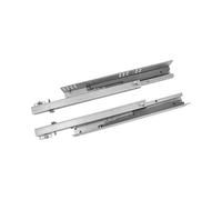 Amig - Lot de 2 glissières coulissantes en acier zingué pour meuble, commode ou armoire | Extraction partielle avec fermeture automatique | Résistance de charge : 25 kg/paire | Dimensions : 350 mm