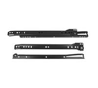 Amig - Lot de 2 Glissières Coulissantes Métalliques pour Tiroirs | Charge 18kg/paire, Extraction Partielle | Idéal pour Meubles & Bureaux, Noir, 400 x 37 mm, Acier allié