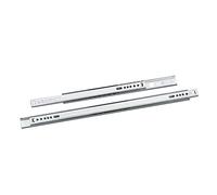 Amig - Lot de 2 guides coulissants métalliques Mod.26 en acier galvanisé pour tiroirs de meubles, commodes ou armoires | Extraction partielle | Résistance de charge : 25 kg/paire | Dimensions : 406 x
