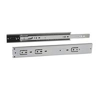 Amig - Lot de 2 guides coulissants Mod.36 en acier zingué pour tiroirs de meubles, commodes ou armoires | Extraction totale avec fermeture automatique | Résistance de charge : 30 kg/paire | Dimensions