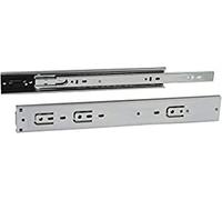 Amig - Lot de 2 guides coulissants Mod.36 en acier zingué pour tiroirs de meubles, commodes ou armoires | Extraction totale avec fermeture automatique | Résistance de charge : 30 kg/paire | Dimensions