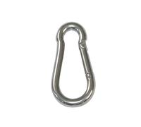 Amig - Lot de 2 Mousquetons Pompiers en Acier Inoxydable Modèle 30145 pour connecter des Cordes, chaînes, Sangles ou Rubans | Ancrage de Pression pour connexions Rapides | Dimensions : Ø 5 x 50 mm