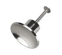 Amig - Lot de 2 poignées de meuble en zamak argenté Mod.30 avec finition chromée brillante | Poignées idéales pour les tiroirs et les portes de tous types de meubles et d'armoires | Taille : Ø25 mm