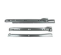 Amig - Lot de 2 Rails Coulissants Métalliques pour Tiroirs | Facilite Retrait et Introduction | Charge Résistance 18kg | Idéal pour Meubles Maison et Bureau, Gris Métallisé, 600 x 37 mm, Acier Allié