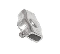 Amig - Lot de 2 serre-câbles plats simples en acier inoxydable Mod.30105 pour attacher cordes, câbles ou fils métalliques, boulons ou colliers réglables à écrous argentés, dimensions : Ø 3 mm