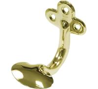 Amig - Lot de 3 Crochets Muraux en Acier, 0,5m | Sûreté Maximale pour Charges Verticales | Résistant à la Corrosion | Design Classique et Versatile, Laitonné, 8x5x7,5 cm, Acier Allié