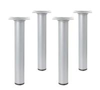 Amig Lot de 4 Pieds de canapé Ronds en métal - Diamètre : 30 mm - Hauteur : 100 mm