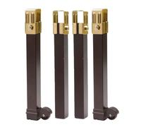 Amig - Lot de 4 sommiers modèles 14 et 15 | Pieds avec roulettes | Métal Robuste | Charnière Papillon pour Porte, Noir, 270 x 30 x 30 mm