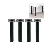 Amig - Lot de 4 Pieds Ronds pour Meuble - 30X600 cm - Acier - pour Tables de Cuisine, Salle à Manger et Bureau - Embout Anti-Rayures - Résistants - Blanc - Visserie Incluse