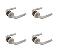 Amig - Lot de 4 poignées modèle 3RXD-4RXD en acier inoxydable 18/8 | Design sobre et durable | Carré 8 mm