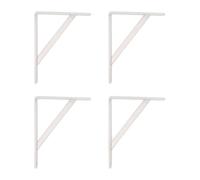 Amig - Lot de 4 Supports pour Étagères Couleur Blanc | Équerre pour étagères 400 x 275 mm | Acier résistant : jusqu’à 225 kg