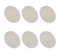 Amig - Lot de 6 grilles de ventilation rondes en plastique avec moustiquaire - Grilles d’aération pour sortie d’air - Idéales pour plafond - Diamètre intérieur : Ø11,7 cm - Couleur : Blanc