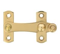 Amig - Maillage doré pour volets avec attelage inversé | 75 x 46 mm | Laiton poli | Fermeture de sécurité anti-chocs et rupture pour fenêtres | Vis incluse