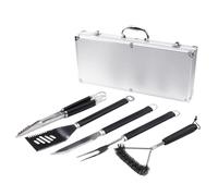 Amig - Malette de 5 Accessoires pour Barbecue - Acier Inoxydable - Ensemble Complet d'Ustensiles avec Étui - Accessoires Pratiques et Présentation Soignée pour Cadeau - Mod. AM01