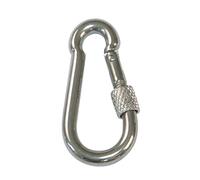 Amig Mousqueton Pompier en Acier Inoxydable Mod.30150 avec Fermeture à vis pour connecter des Cordes, chaînes, Sangles ou Rubans, Ancre de Pression pour connexions Rapides, 6 x 60 mm, Multicolore