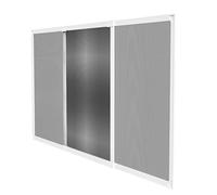 Amig - Moustiquaire extensible pour fenêtres | Installation sans outils | S’adapte dans l’emplacement du volet | 70 x 50 cm | Ajustable jusqu’à 130 cm | Aluminium blanc et maille en fibre de verre