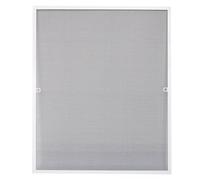 Amig - Moustiquaire Fixe pour Fenêtre - 120 x 140 cm - Cadre en Aluminium Blanc - Maille en Fibre de Verre Grise - Installation avec Vis - Ventilation avec Protection Contre les Insectes - Mod. MF01