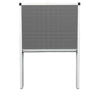 Amig - Moustiquaire plissée pour fenêtre de toit - 78 x 118 cm - Aluminium et Polypropylène - Système Accordéon - Cadre Blanc et Maille Grise - Mod. MPL01
