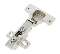 Amig - Pack 20 Charnières | Bol droit | Ø35mm | Avec loquet à dégagement rapide | Chevilles et vis pré-assemblées | Ouverture 110º | Distance entre les trous 52 mm | Acier argenté