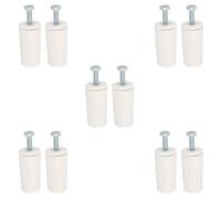 Amig - Pack de 10 Butées pour Volets Roulants | Amortisseur avec Vis M5 Antirouille et Rondelle Extérieure | Résistant aux Intempéries | Longueur : 60 mm | Blanc