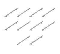 Amig - Pack de 10 Poignées pour meubles - 128 Mm - Couleur Nickel Brossé - Fabriqué en Acier - Pour tiroirs et armoires de cuisine et de salle de bain- Mod. 837